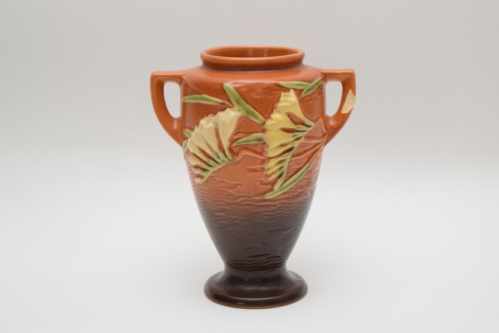 Vintage Roseville Freesia Amphora Vase