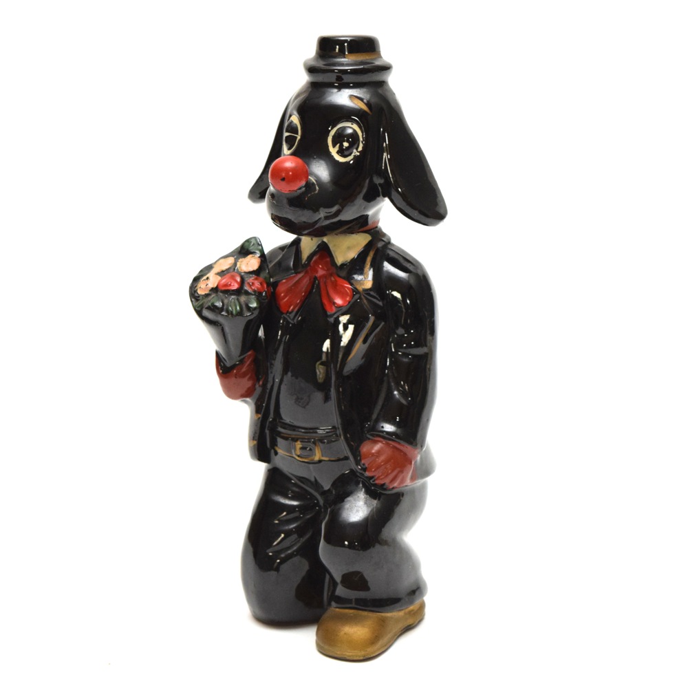 Vintage Black Dog Proposing Decanter