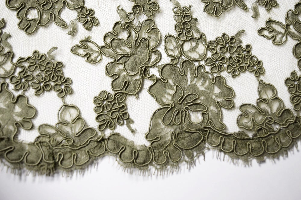 Bill Hamilton for Saks Fifth Avenue Green Lace Cocktail Outfit, Size 8