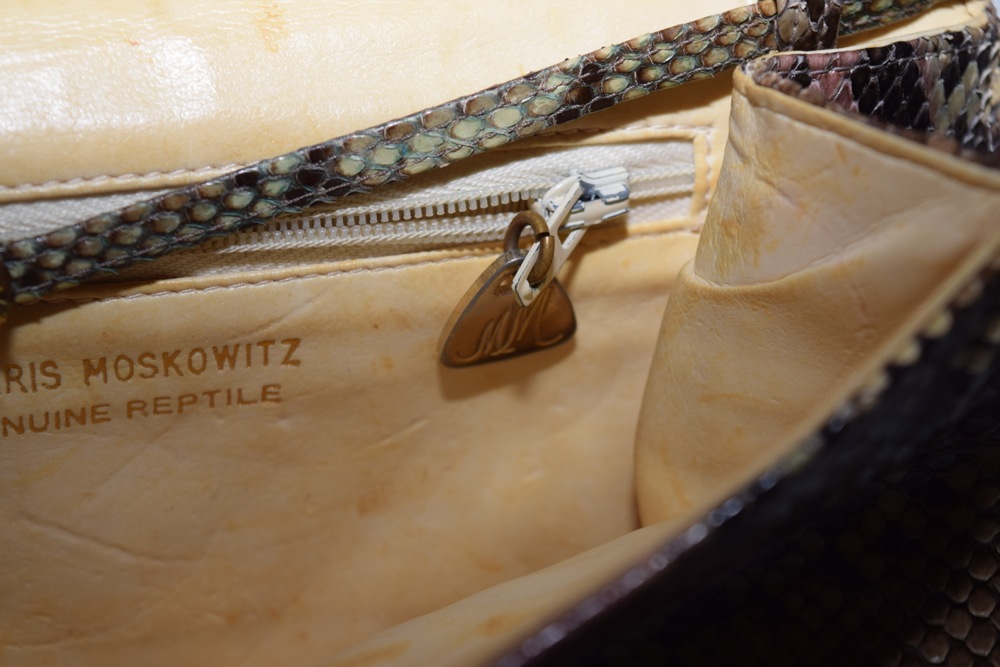 Vintage Morris Moskowitz Snakeskin Handbag