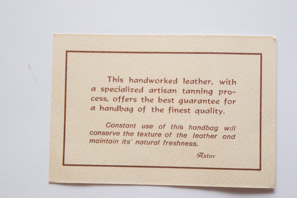 Vintage Astor Leather Handbag
