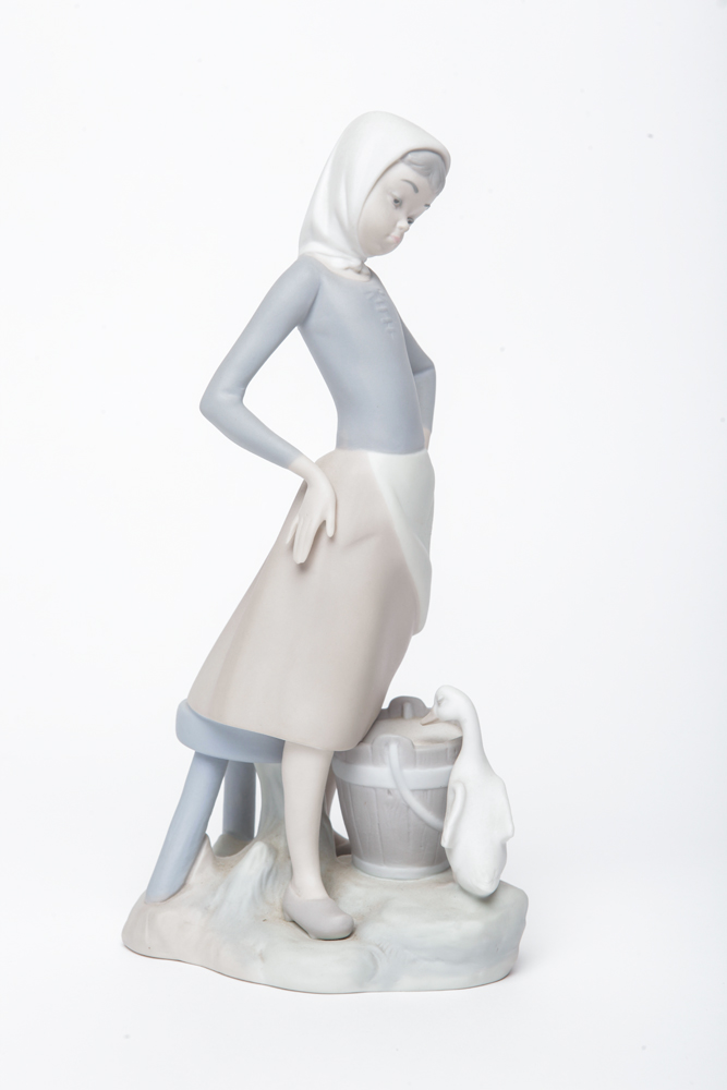 Lladro "Girl with Milk Pail" Figurine
