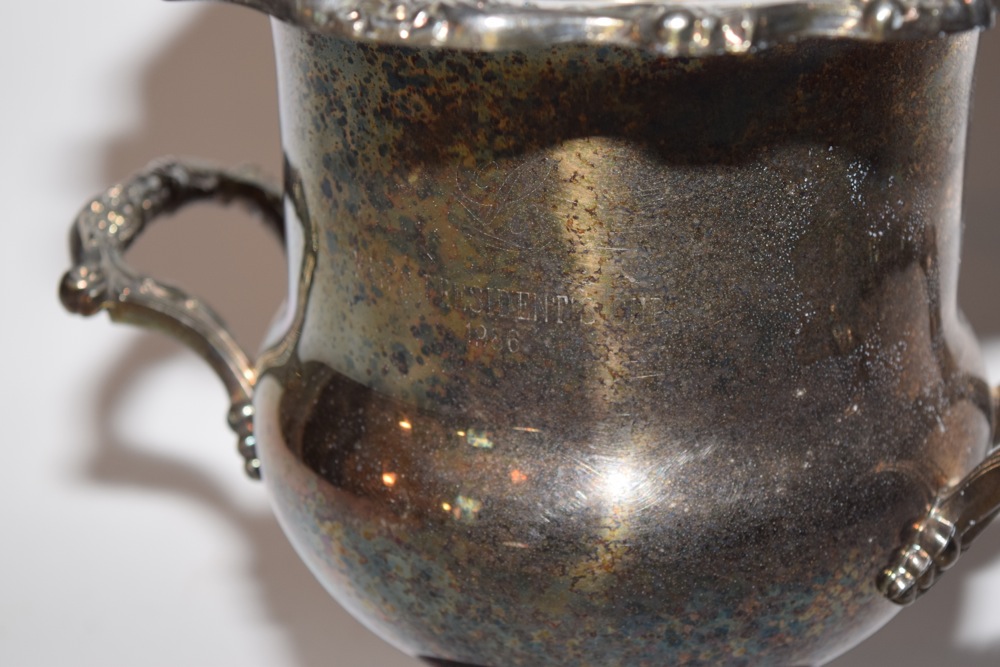 Vintage Silver Plate Trophy Vase