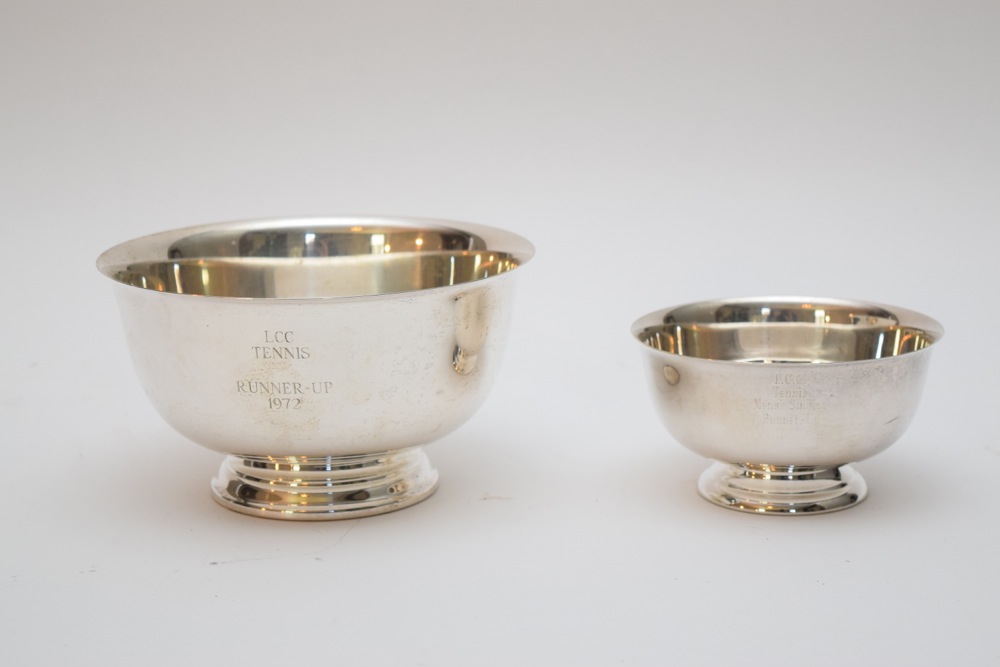 Pair of Silver Plate Revere Bowls