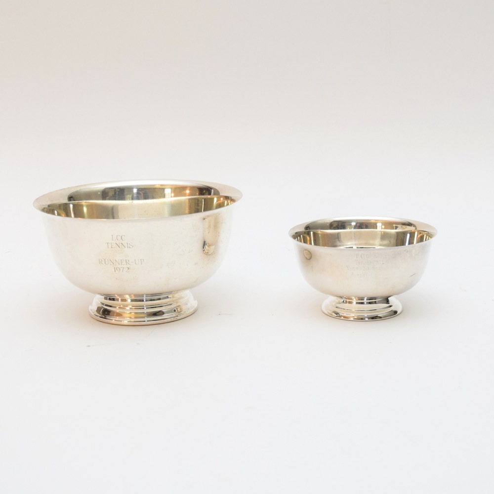 Pair of Silver Plate Revere Bowls
