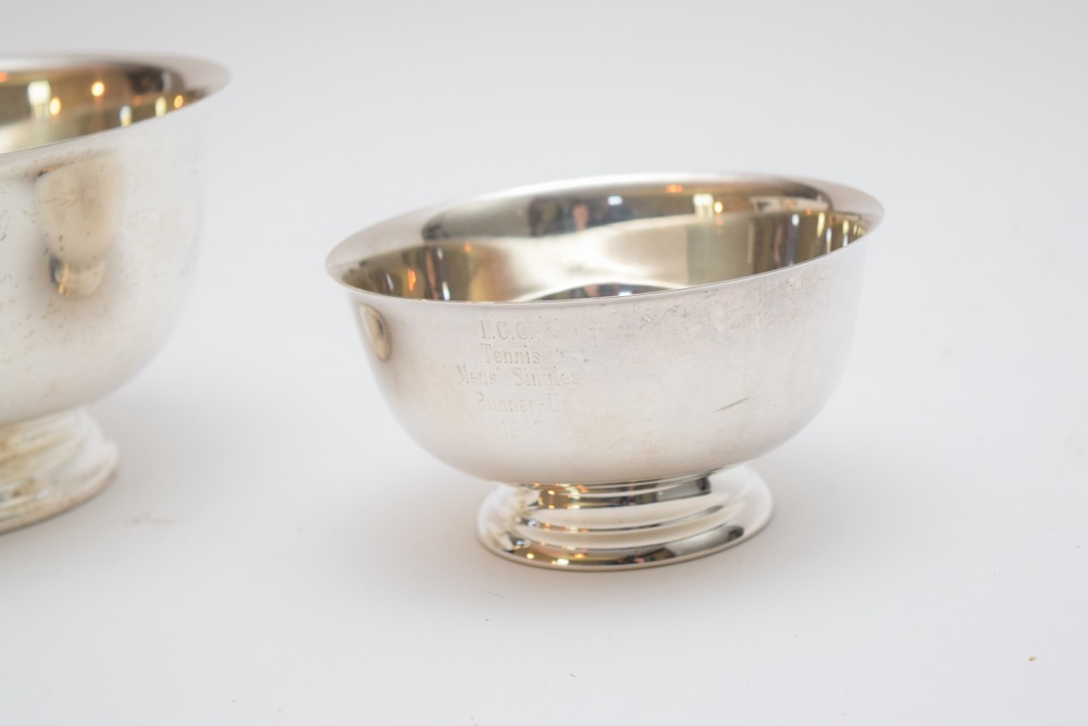 Pair of Silver Plate Revere Bowls