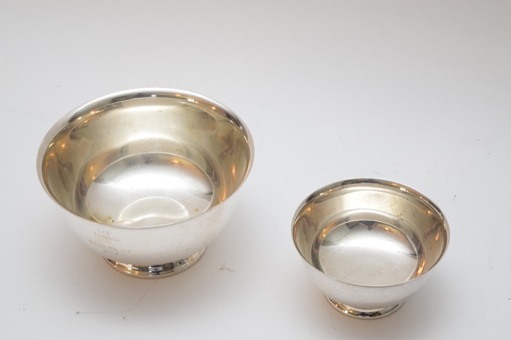 Pair of Silver Plate Revere Bowls
