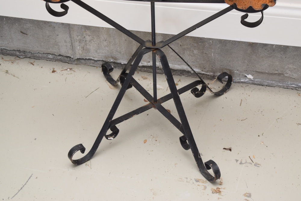 Large Outdoor Cast Metal Candle Holder