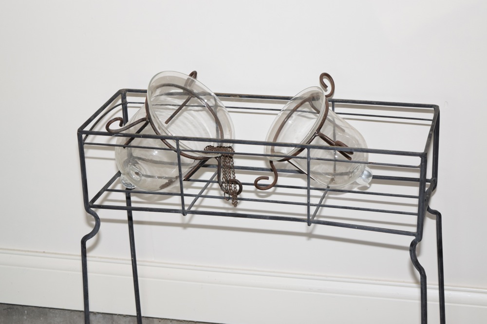 Metalwork Plant Stand and Candle Holders