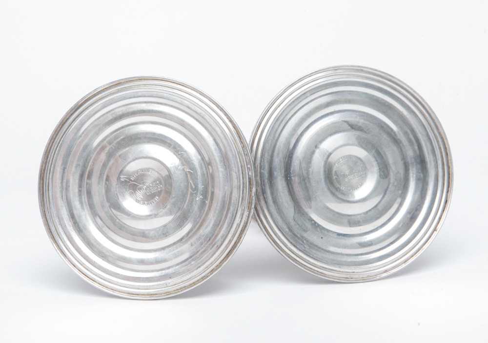 Pair of Weighted Silver Candle Holders
