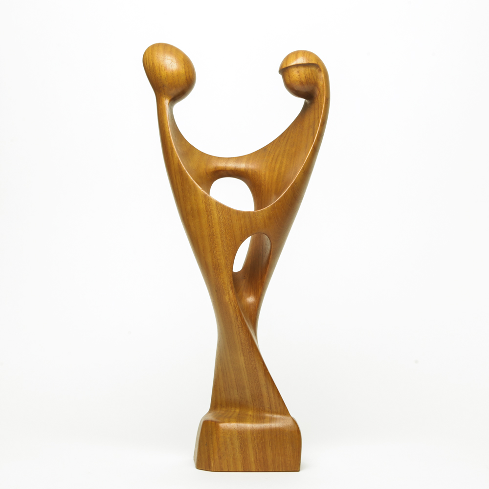 Mid Century Simon Randers Danish Teak Statue