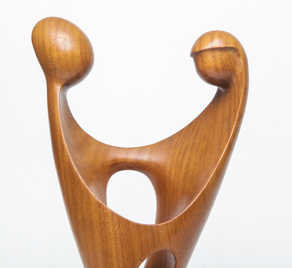 Mid Century Simon Randers Danish Teak Statue