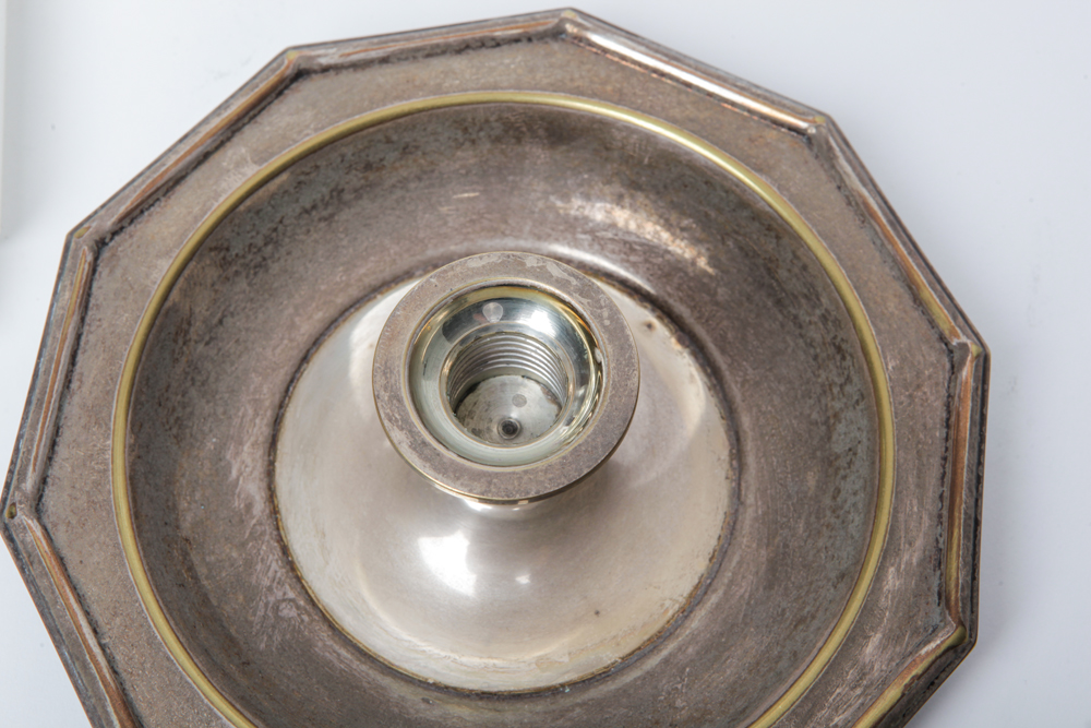 Silver Plated Candle Holder with Hurricane