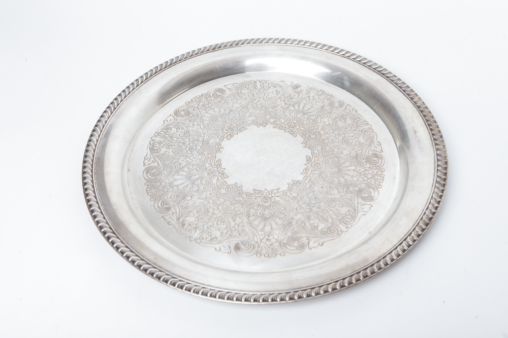 Silver Plated Covered Dish and Platter
