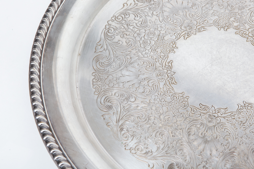 Silver Plated Covered Dish and Platter