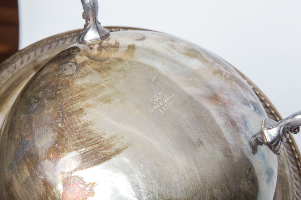 Silver Plated Covered Dish and Platter