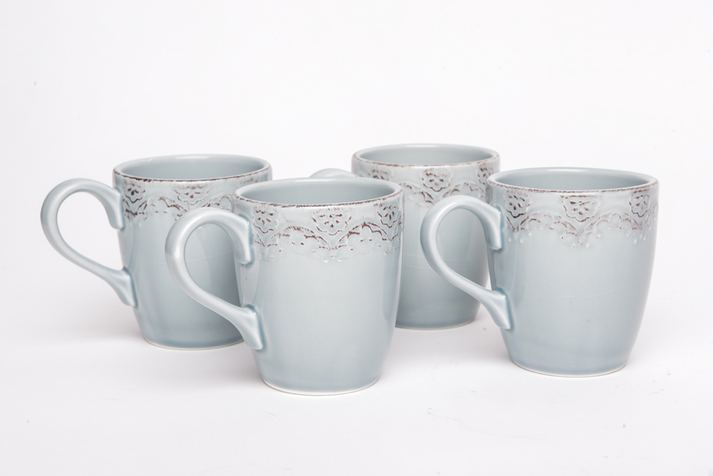 Hand-painted Pitcher with Mugs