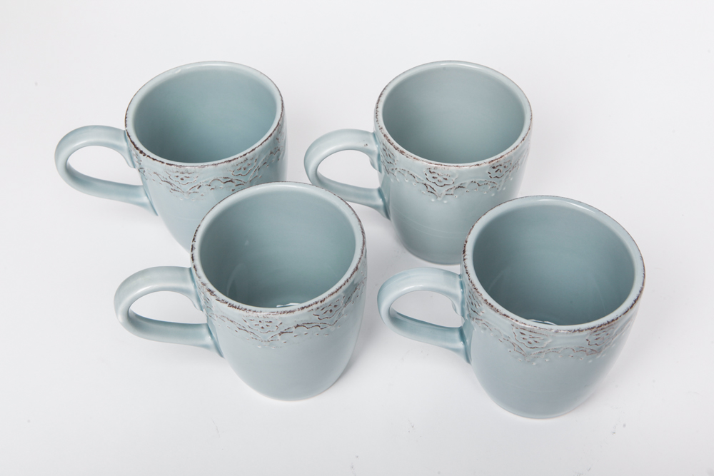 Hand-painted Pitcher with Mugs