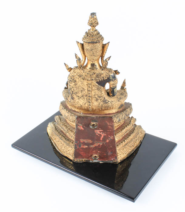 Southeast Asian Seated Buddha Stone Figure