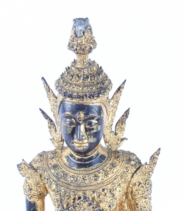 Southeast Asian Seated Buddha Stone Figure