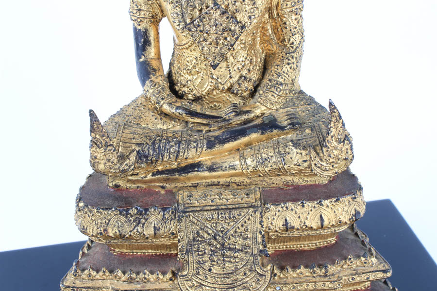 Southeast Asian Seated Buddha Stone Figure