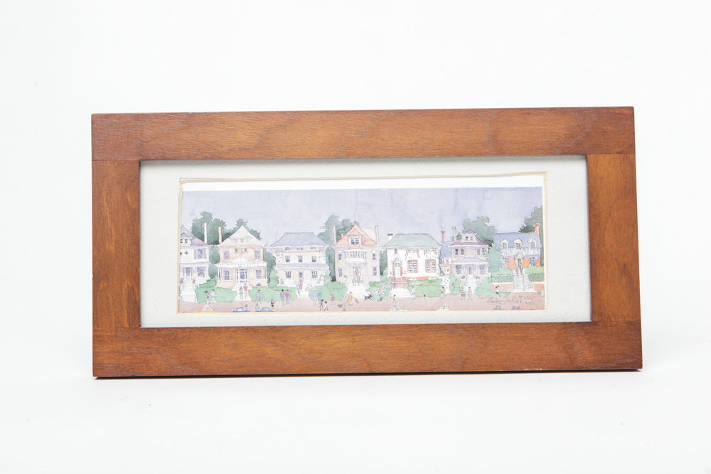 Pair of Framed Street Scene Artwork