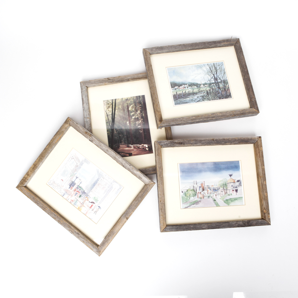 Framed City and Landscape Scenes
