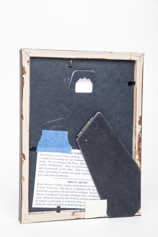 Pair of Framed Bruce Arvon New York Etchings