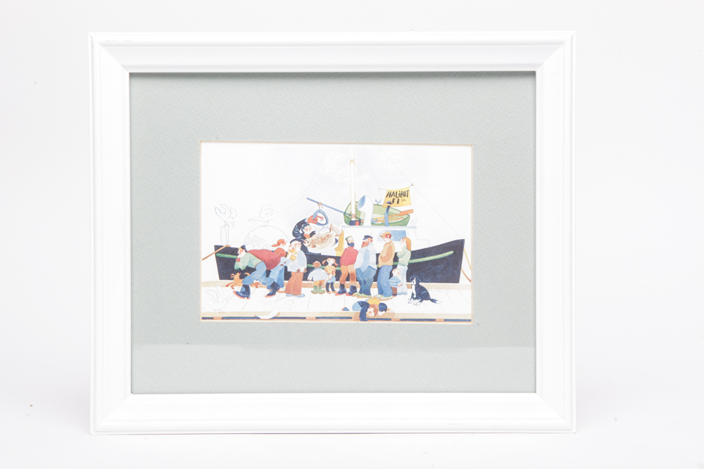 Collection of White-Framed Wall Decor