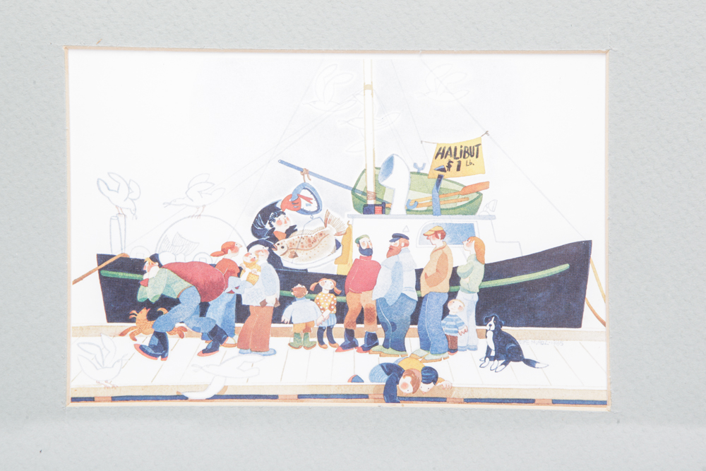 Collection of White-Framed Wall Decor