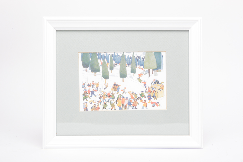 Collection of White-Framed Wall Decor