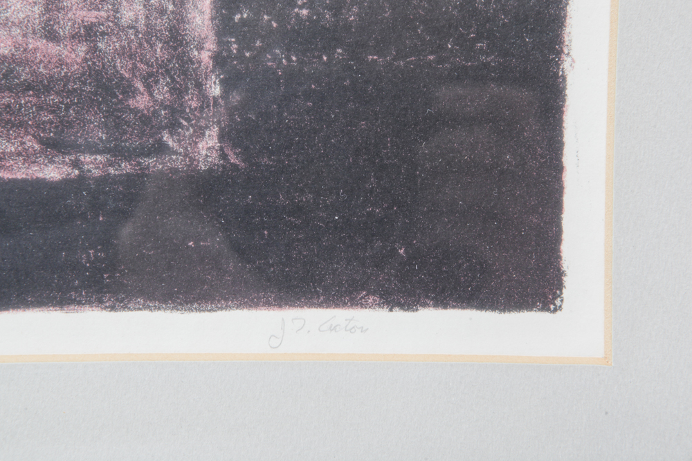 1957 Signed and Numbered Abstract Stone Lithograph Print