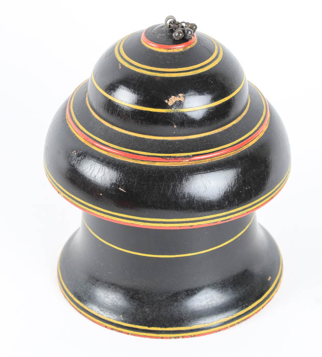 Assortment of Red and Black Decorative Trinket Boxes and Bowls