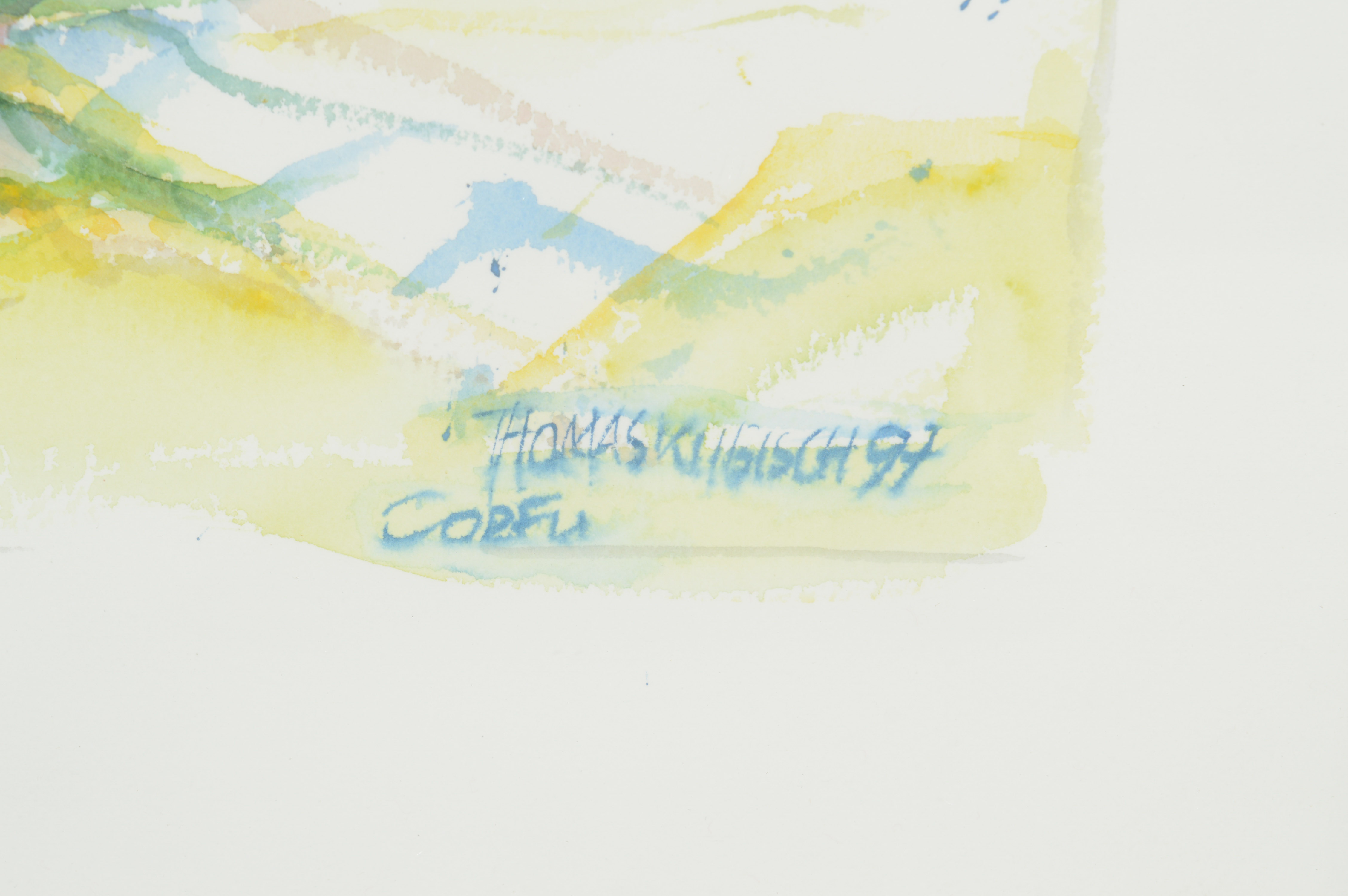 Framed Original Watercolor by Thomas Kubisch