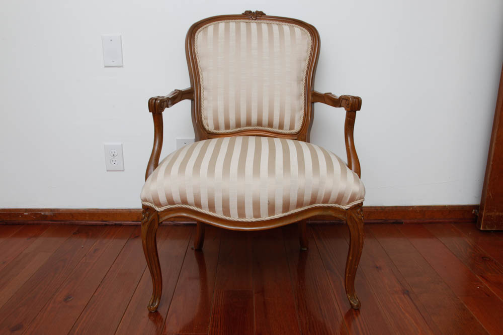 Mahogany Upholstered Arm Chair