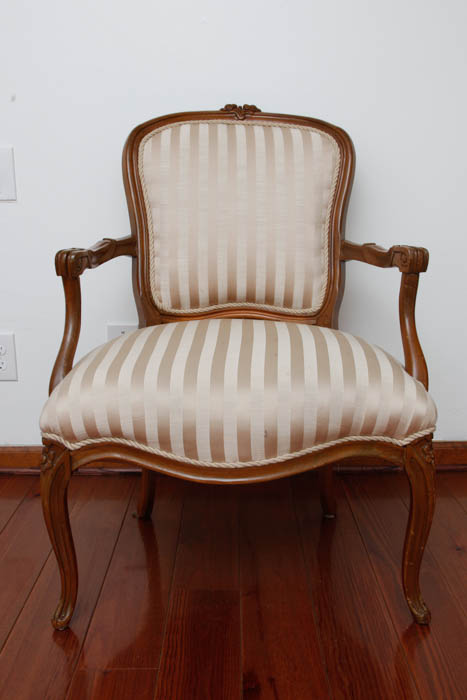 Mahogany Upholstered Arm Chair