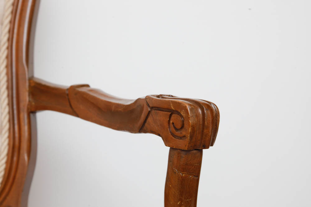 Mahogany Upholstered Arm Chair