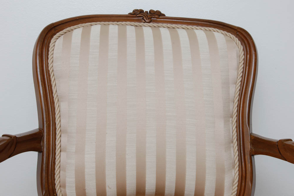 Mahogany Upholstered Arm Chair