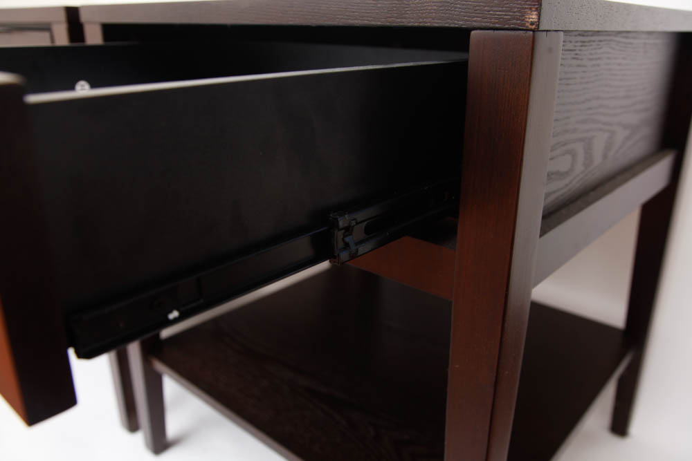 Pair of Dark Wood Nightstands