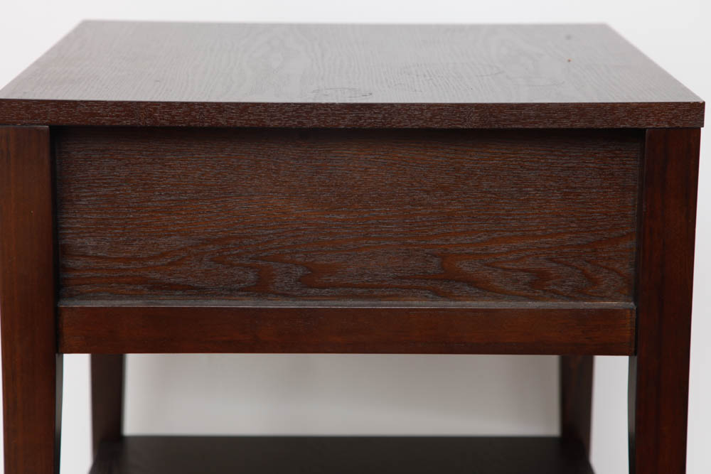 Pair of Dark Wood Nightstands