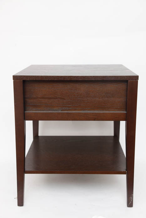 Pair of Dark Wood Nightstands
