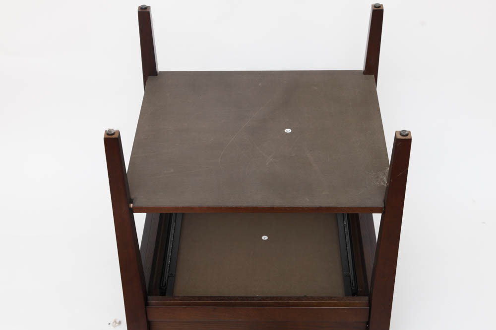 Pair of Dark Wood Nightstands