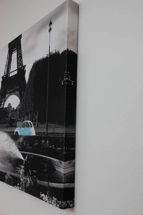 Eiffel Tower and Baby Blue VW Bug Photograph
