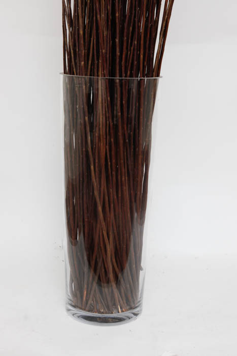 Pair of Glass Vases and Decorative Sticks