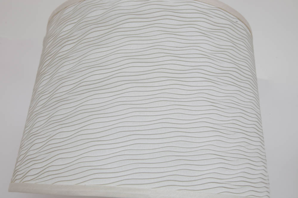 Pair of Cube Table Lamps with Drum Shades