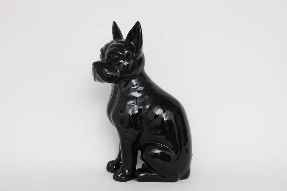 Black Ceramic French Bulldog