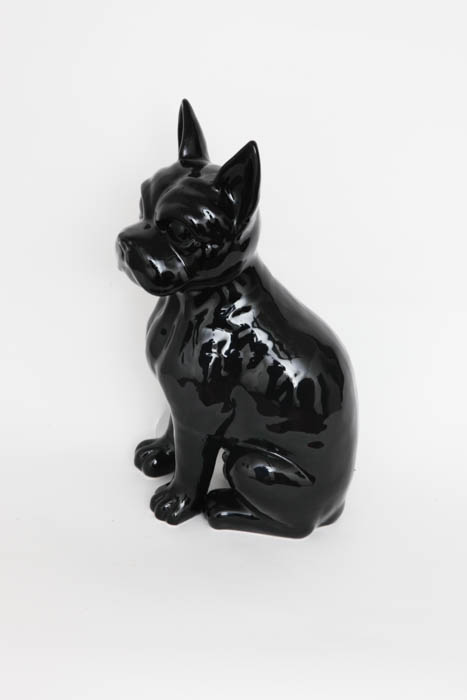Black Ceramic French Bulldog