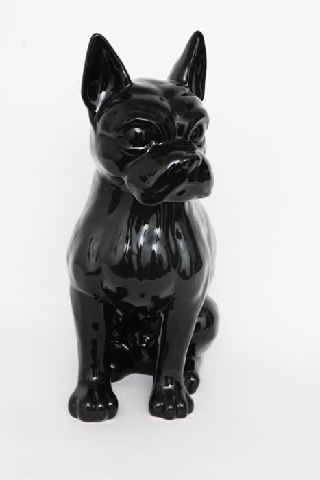 Black Ceramic French Bulldog