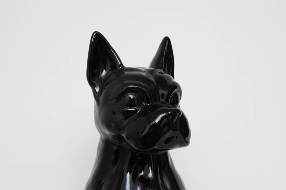 Black Ceramic French Bulldog