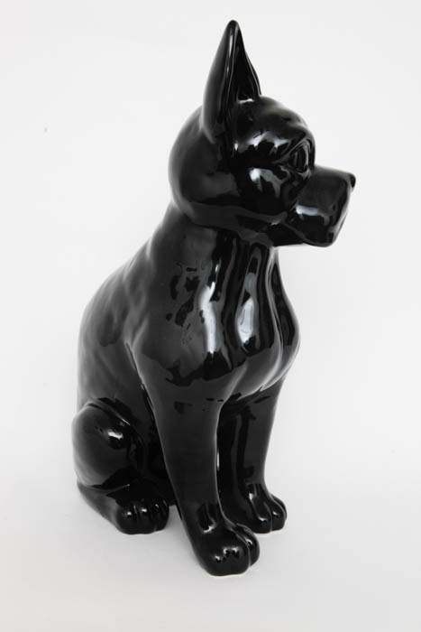 Black Ceramic French Bulldog